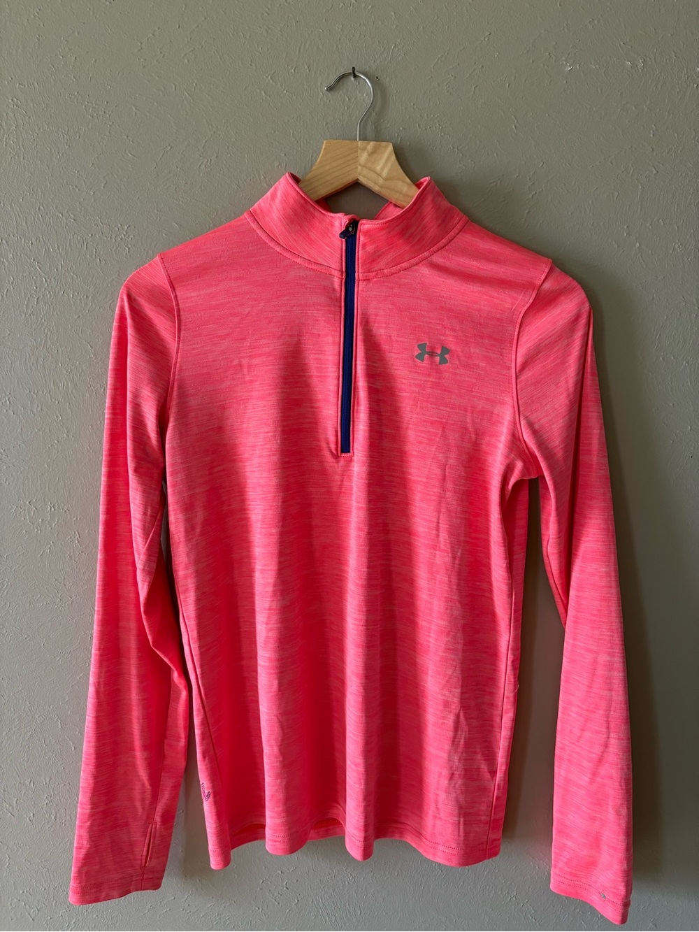 Under Armour Neon Pink Quarter Zip Athletic Pullover